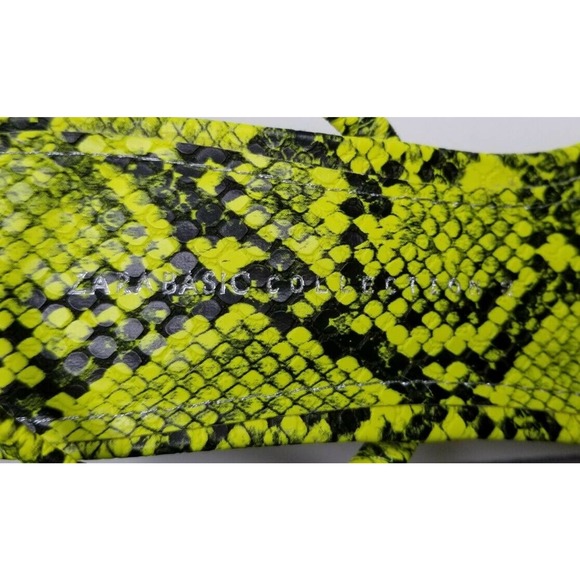 Sold! ✔Zara Lime Green Neon Heeled Sandals - Picture 3 of 7